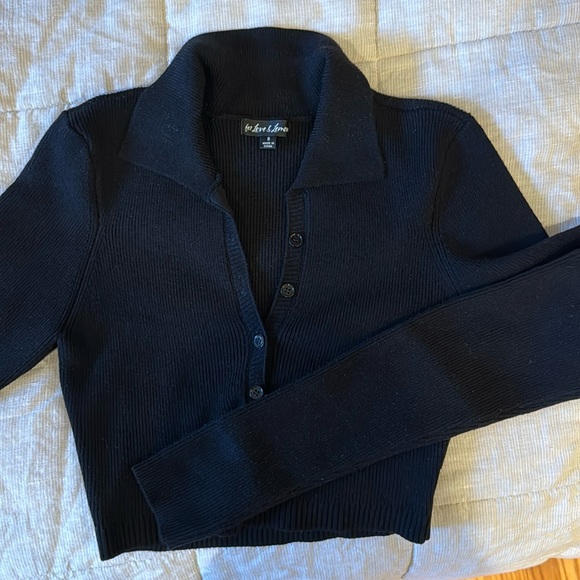 Mona Cropped Polo Sweater | For Love and Lemons - Picture 2 of 3